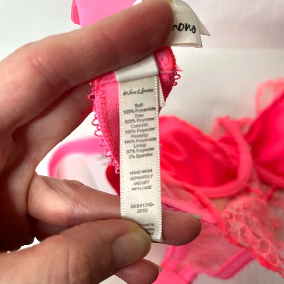 For Love & Lemons Daisy Lace Longline Bra Size XXS Hot Pink Bustier Corset Top - Picture 15 of 15